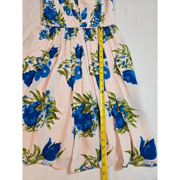 Boden Womens Sleeveless Floral‎ Midi Dress V-Neckline Pleated Bodice Size US 4 - Picture 15 of 16
